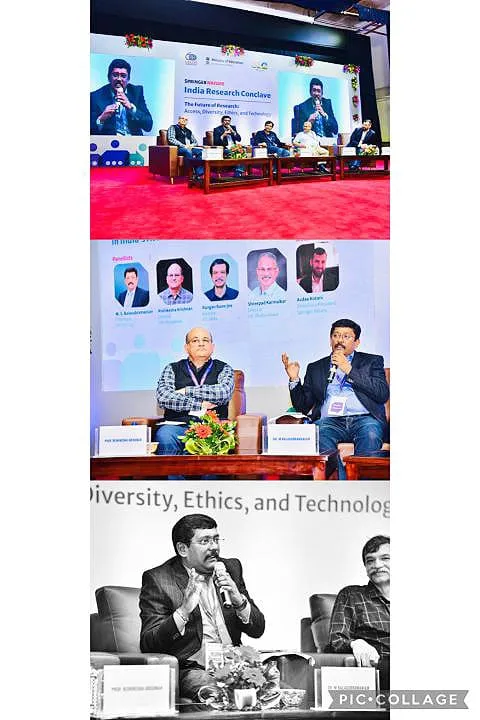 Panel discussion in progress at the Springer Nature India Research Conclave.